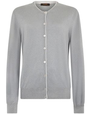 Moorer Piped Cardigan - Gray