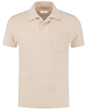 Aurélien Terry Short-Sleeve Polo Shirt - Natural