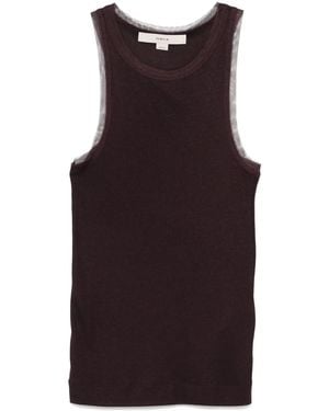Remain Mesh-Edge Tank Top - Purple