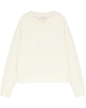 Yves Salomon Hooded Pocket Jumper - White