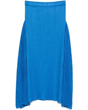 Pleats Please Issey Miyake Thicker Bottoms 2 Midirock - Blau