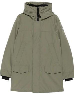 Canada Goose Parka Con Capucha Y Parche Del Logo - Verde