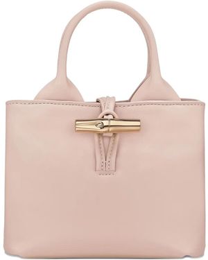 Longchamp Le Roseau Leather Mini Bag - Pink