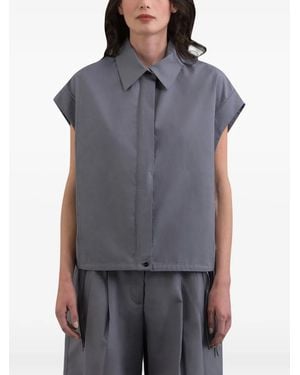 Moorer Jessy Sleeveless Shirt - Gray