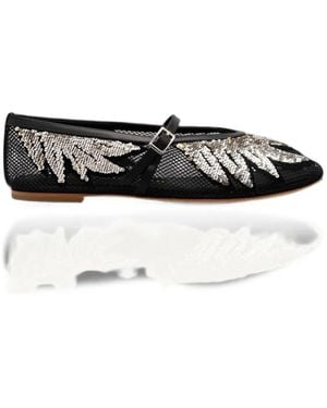 Kat Maconie Joanna Sequin-Embellished Ballet Flats - Black