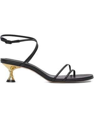 STUDIO AMELIA 50Mm Helix-Shaped Heel Sandals - Black