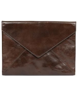 Dries Van Noten Leather Clutch Bag - Brown