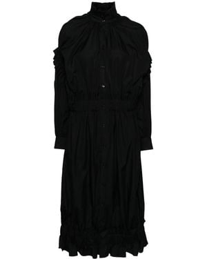 Noir Kei Ninomiya Ruffle-Detail Dress - Black
