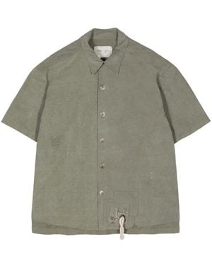 Greg Lauren Army Tent Katoenen Overhemd - Grijs