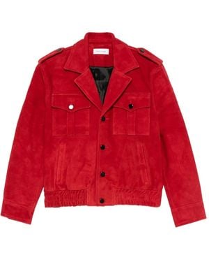 Ernest W. Baker Wildlederjacke mit Klappentasche - Rot