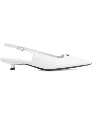 Sergio Rossi Square-Toe Sandals - White