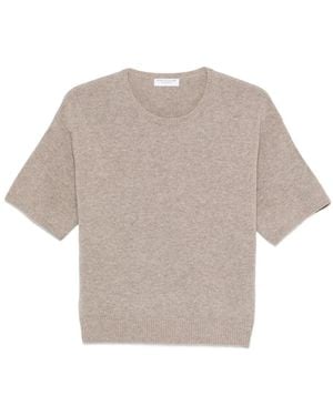 Majestic Filatures Short-Sleeve Knitted T-Shirt - Grey