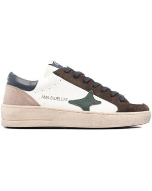 AMA BRAND Deluxe Star-appliqué Trainers - White