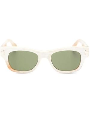 Tom Ford Private Rectangle-Frame Sunglasses - Green