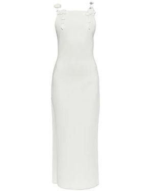 Cult Gaia Giuliana Crochet-Floral Backless Dress - White