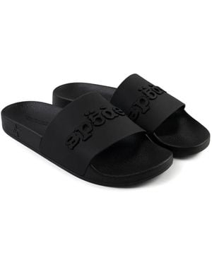 Sp5der Enzo 001 Logo-Embossed Slides - Black