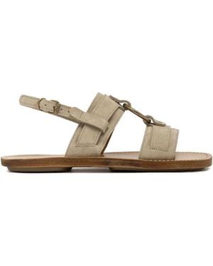 Buttero Ring-Detail Sandals - Natural