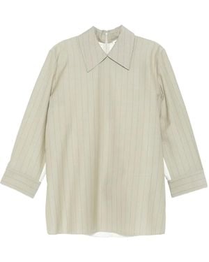 Jil Sander ストライプ パネル シャツ - ホワイト