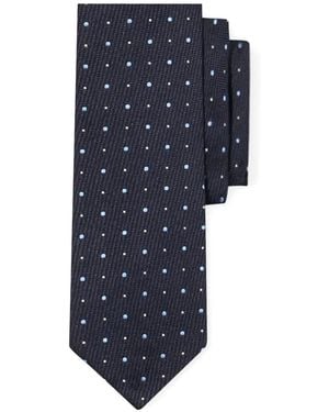 Brooks Brothers Polka Dot Silk Tie - Blue