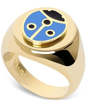 WILHELMINA GARCIA Ladybug Detail Ring - Blue