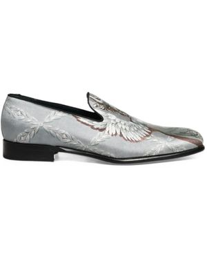 Dolce & Gabbana Mocassins Baroque Angel En Velours - White