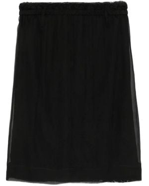 N°21 Jupe Mi-Longue À Taille Élastiquée - Noir