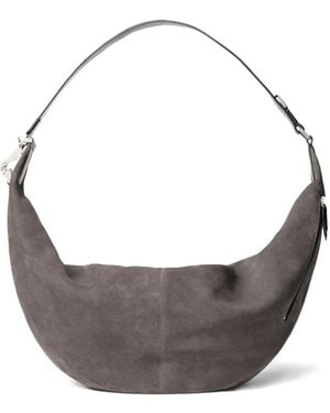 Lemaire Large Suede Shoulder Bag - グレー