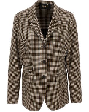 Irie Karierter Mantel Mit Knöpfen - Grün