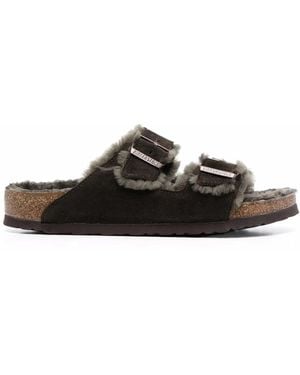 Birkenstock Arizona Shearling Sandals - Black
