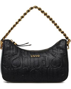 Liu Jo Schultertasche mit Logo-Prägung - Schwarz
