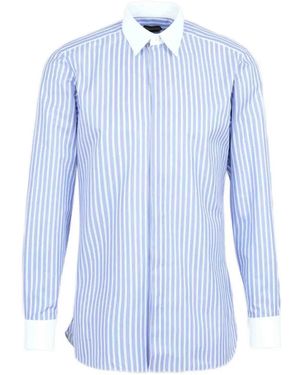 Tom Ford Wide Stripe Classic Fit Shirt - Blue