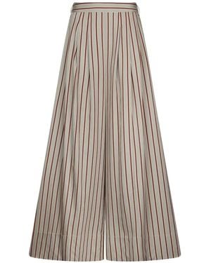 Liu Jo Striped Pants - Natural