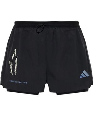 adidas Xsong For The Mute Shorts Im Layering-Look - Schwarz