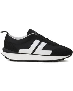 Lanvin Bumper Stripe-Panel Trainers - Black