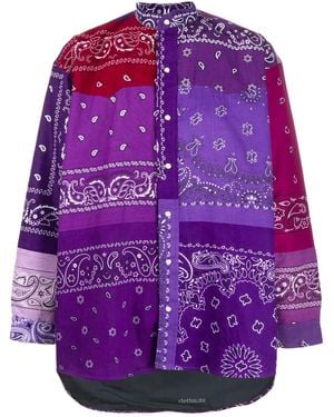 Children of the discordance Hemd Mit Bandana-Print - Lila