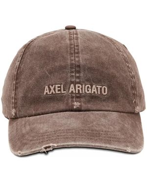 Axel Arigato Distressed-effect Logo-embroidery Baseball Cap - Brown