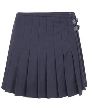 Emporio Armani Midirock Mit Schnallen - Blau
