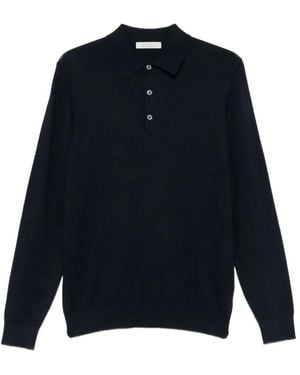 Diktat Long-Sleeve Polo Shirt - Blue