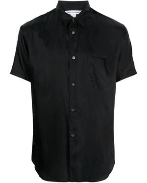 Comme des Garçons Satin-Finish Short-Sleeve Shirt - Black