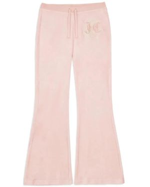 Juicy Couture Renaissance Crest Velour Track Trousers - Pink