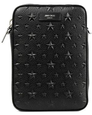 Jimmy Choo Kimi Leather Messenger Bag - Black