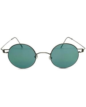 Lindberg Round-Frame Titanium Sunglasses - Green