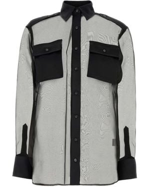LE SULLY STUDIO Sheer Panelled Shirt - Black