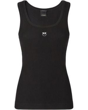 Pinko Logo-Detail Top - Black