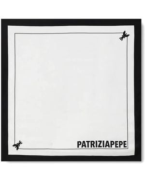Patrizia Pepe Bufanda Con Logo - Blanco