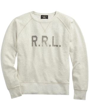 RRL Felpa Con Stampa - Bianco