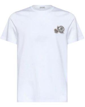 Moncler Camiseta Con Parche Del Logo - Blanco