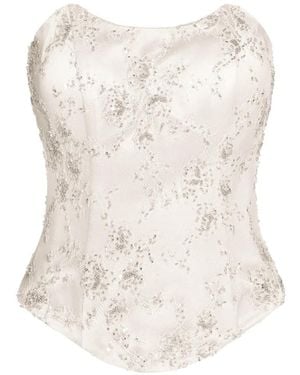 ALEXIA & ANTONIA Embellished Top - White