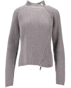 Niccolò Pasqualetti Corazza Pullover Mit Reißverschlussdetail - Grau