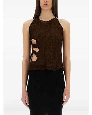 Selia Richwood Lily Cut-Out Halter Top - Black